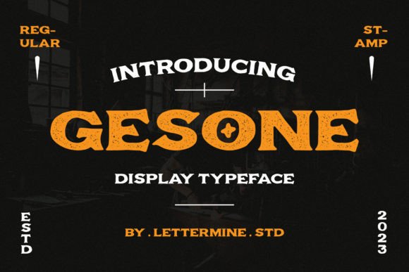 Gesone: A Vintage Display Font for Timeless Design