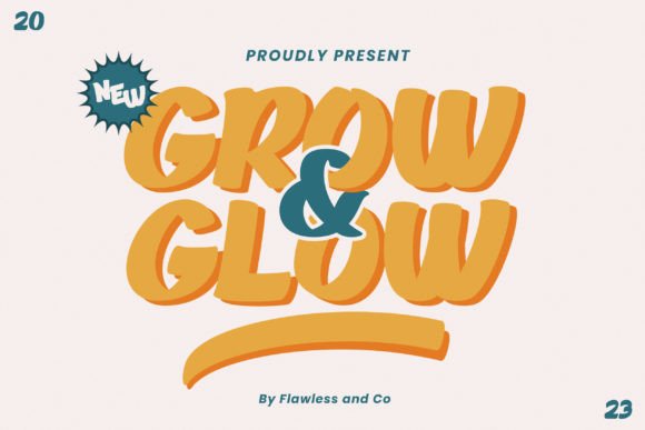 Grow and Glow: A Whimsical Display Font for Creative Projects