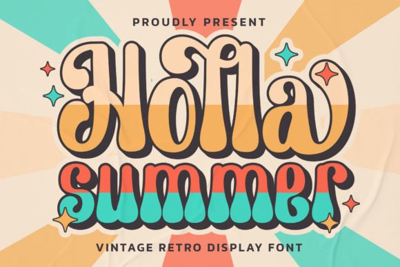 Holla Summer: A Cool Vintage Display Font for Modern Designs