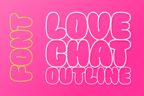 Love Chat Outline: The Playful Font for Joyful Designs