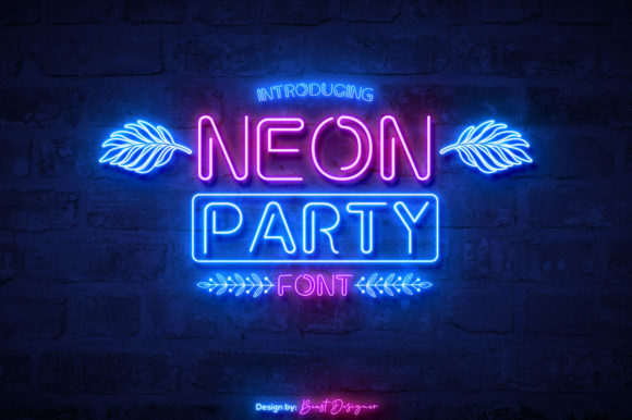 Neon Party: A Nostalgic Display Font for Modern Design