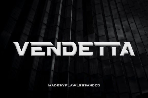 Vendetta: A Dynamic Sports Display Font for Bold Design